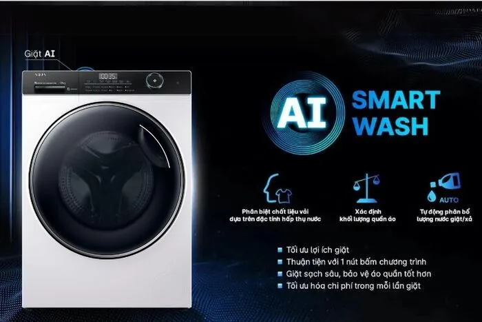 Máy giặt Aqua 12kg inverter dẫn động trực tiếp AW12-BP49591 IK(W)
