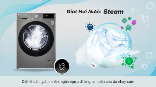 Giặt hơi nước Steam™ – Bảo vệ da & giảm nhăn