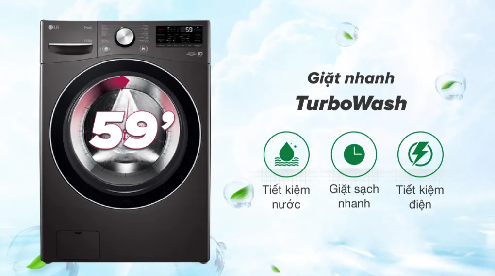 TurboWash™ – Giặt nhanh, sạch mà không hao tốn