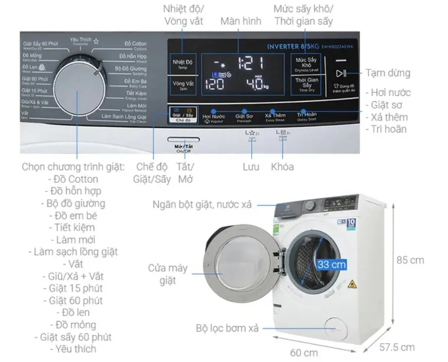 Nên mua máy giặt toshiba hay electrolux