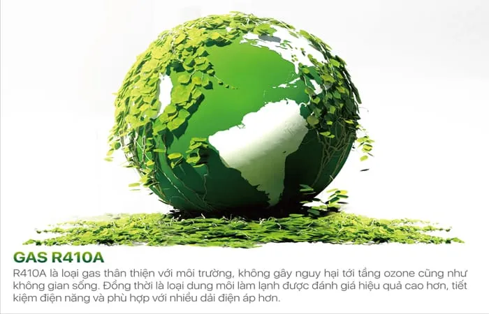 Sử dụng gas R410A – Tăng hiệu suất làm lạnh