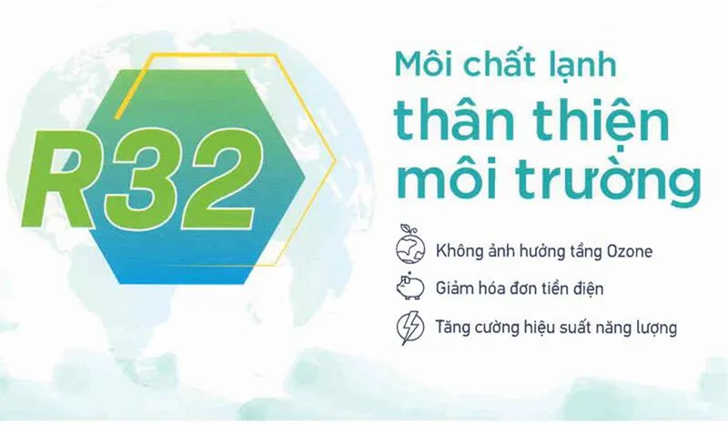 Sử dụng môi chất R32 thân thiện với môi trường