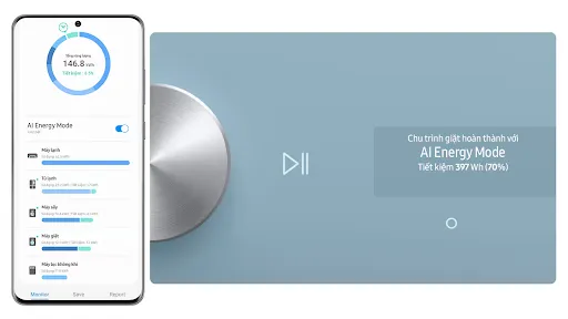Tiết kiệm năng lượng qua ứng dụng SmartThings và AI Energy