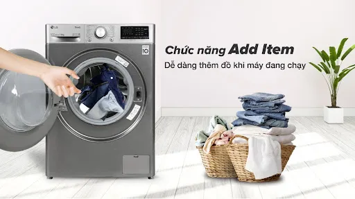 Tính năng Add Item – Thêm đồ giặt trong khi máy đang hoạt động