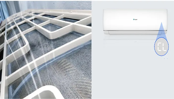 Tính năng cảnh báo vệ sinh lưới lọc tự động