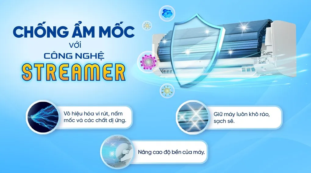 Tính năng ngăn ẩm mốc kết hợp công nghệ STREAMER