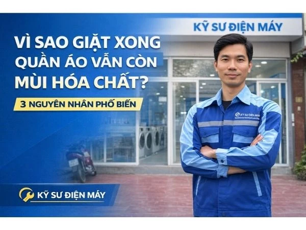 Vì sao giặt xong quần áo vẫn còn mùi hóa chất?