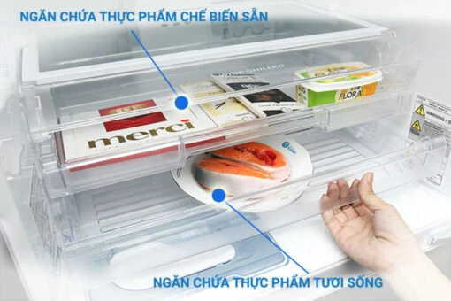 TỦ LẠNH 3 CÁNH MITSUBISHI ELECTRIC MR-CX46EJ-PS-V 358 Lít INVERTER