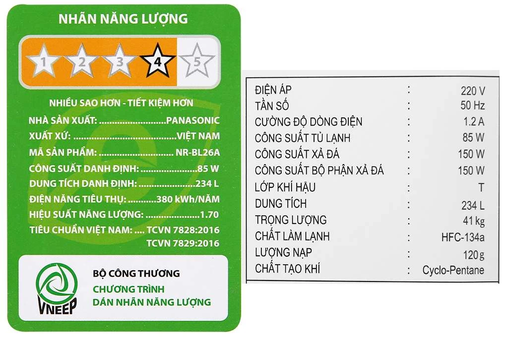 Tủ lạnh Panasonic NR-BL26AVPVN
