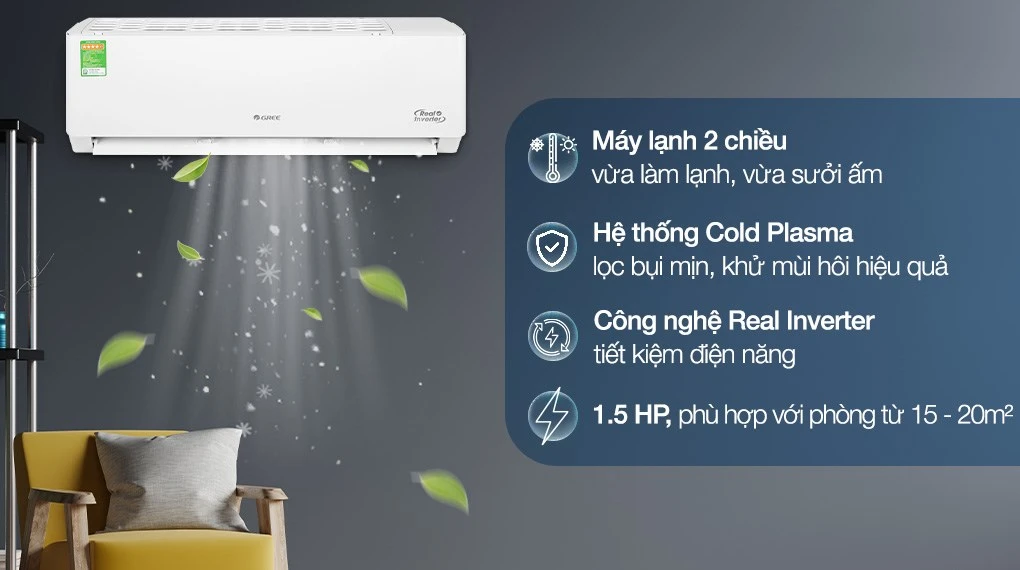 Điều Hòa Gree 1 Chiều 12000BTU COSMO12CN