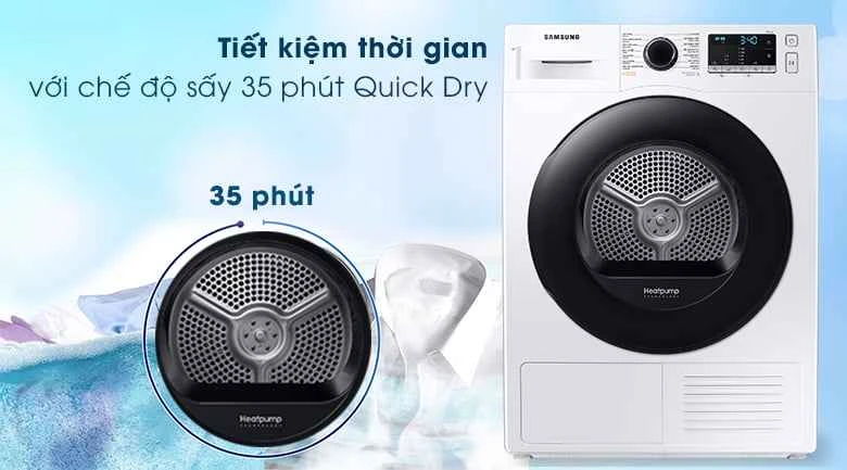 Máy sấy bơm nhiệt Samsung 10 Kg DV10BB9440GBSV