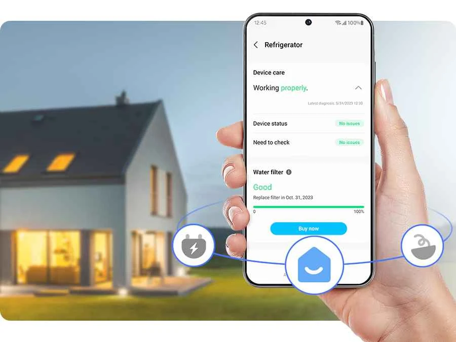 Tủ Lạnh Samsung Bespoke AI Side by Side -SpaceMax™, Đen RS70F65Q3FSV
