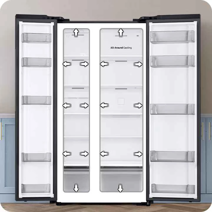 Tủ Lạnh Samsung Bespoke AI Side by Side -SpaceMax™, Đen RS57DG410EB4SV