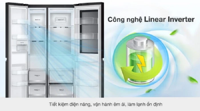 Tủ Lạnh LG Inverter 649 Lít Side by Side GR-V257BL