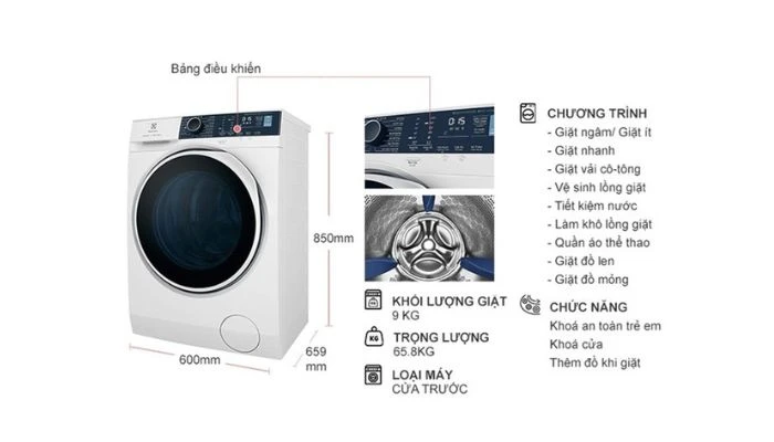 Máy Giặt Electrolux 10kg EWF1025DQWB