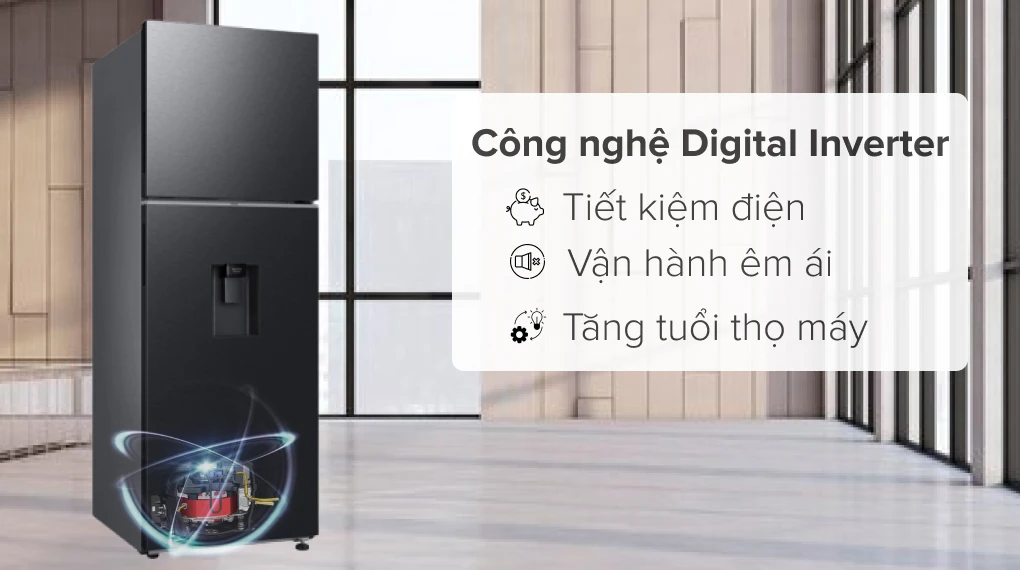 Tủ Lạnh Samsung Inverter 345 lít RT35CG5544B1SV