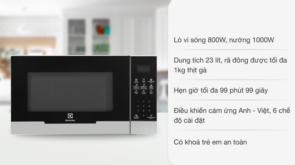 Lò vi sóng có nướng Electrolux EMG23DI9EBP 23 lít