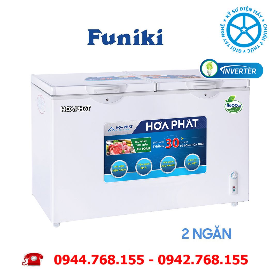 Tủ đông Funiki Hòa Phát 205 lít 2 ngăn inverter HCFI 506S2Đ2